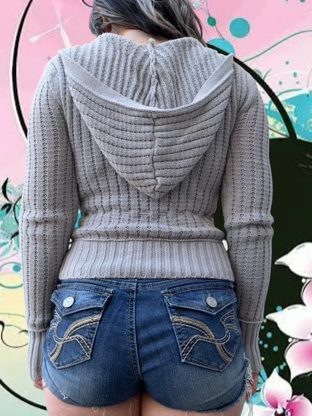 RARE vtg y2k tie waist hooded cardigan - aeropostale, sz sm PRICE FIRM